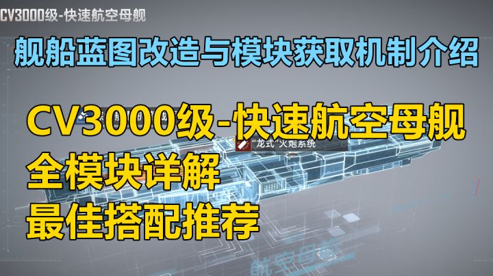 【无尽的拉格朗日】舰船蓝图改造与模块的获取和使用机制,CV3000级-快速航空母截图