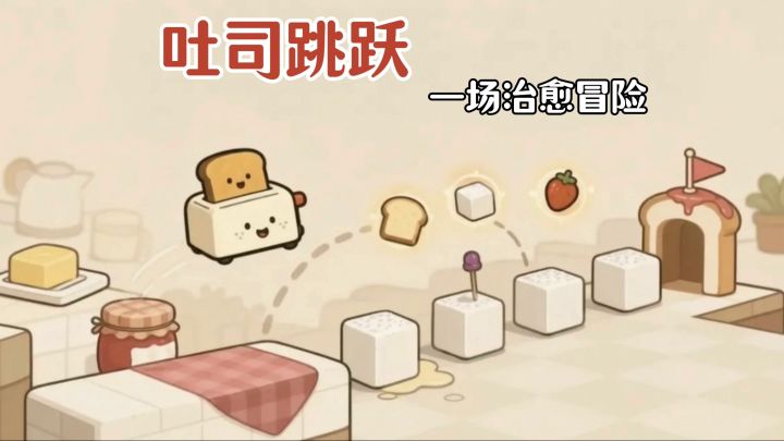 小吐司🍞也有大梦想,帮助它完成跳跃冒险截图