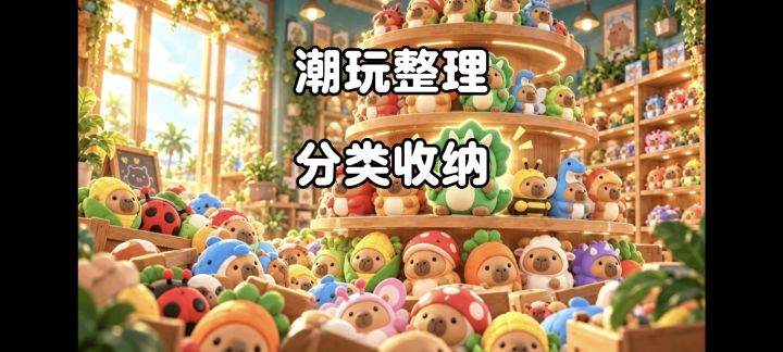 满屋子可爱潮玩散落在地❗等你来整理,你就是整理高手❗截图