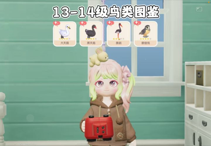 13-14级4款鸟类图鉴位置来啦 白天鹅 黑天鹅 眼镜鸮 黑鹳截图