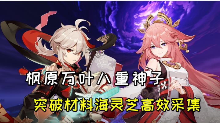 【原神】枫原万叶八重神子突破材料海灵芝,高效采集路线102个#暑假人集结#截图