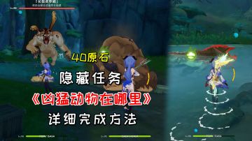 【原神】隐藏任务《凶猛动物在哪里》，详细完成方法共40原石