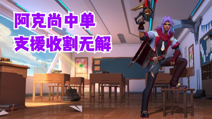 阿克尚中单支援收割无解【有手就行】#攻略大师#截图