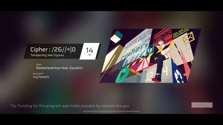 ［phigros ］Cipher: ／2& ／／< ｜0 I N 14乱糊截图