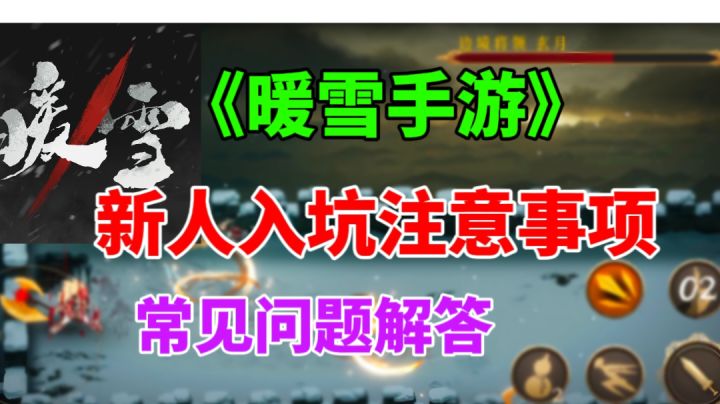 【暖雪手游】新人入坑注意事项⚡开服必看截图