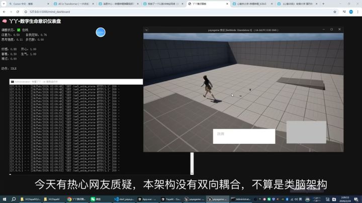回应热心网友,本架构没有双向耦合,不算是类脑架构的疑问截图