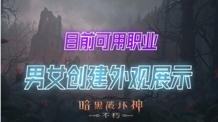 暗黑不朽：目前可用职业，男女创建外观展示！截图