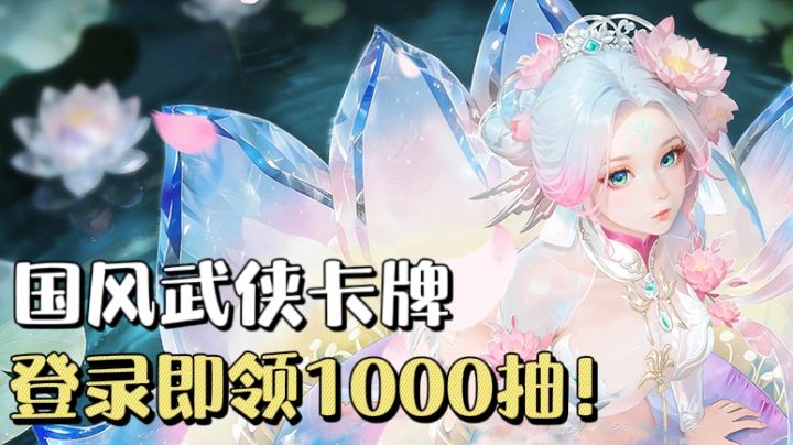 美少女武侠卡牌《江湖如梦》，新春福利大派送，登录即领1000抽💥截图