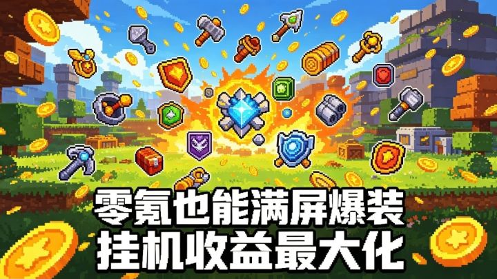 零氪也能满屏爆装，挂机收益最大化截图
