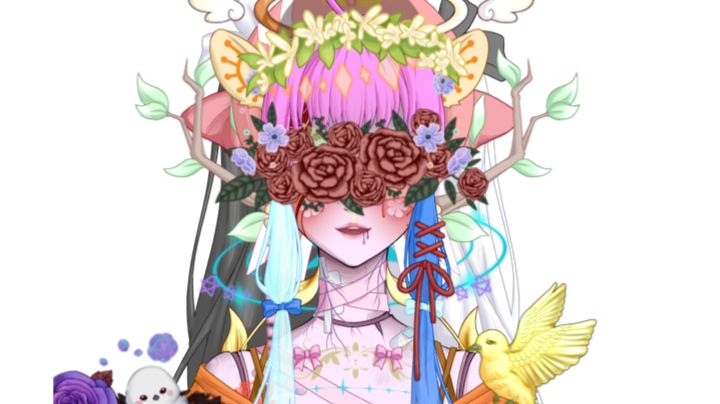 被花眷顾的女孩制作过程截图