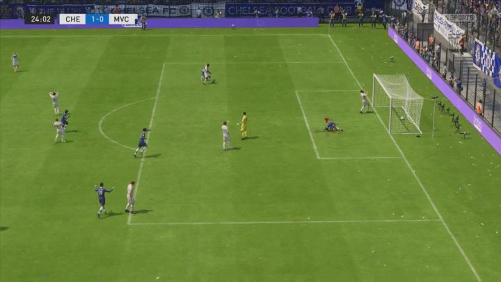 《FIFA 23》草皮破坏效果录像截图