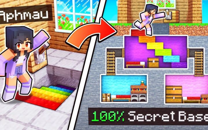 【Aphmau】我的世界|秘密小路通往我的隐形地下室100% SECRET Path To My INVISIBLE Minecraft Base!截图