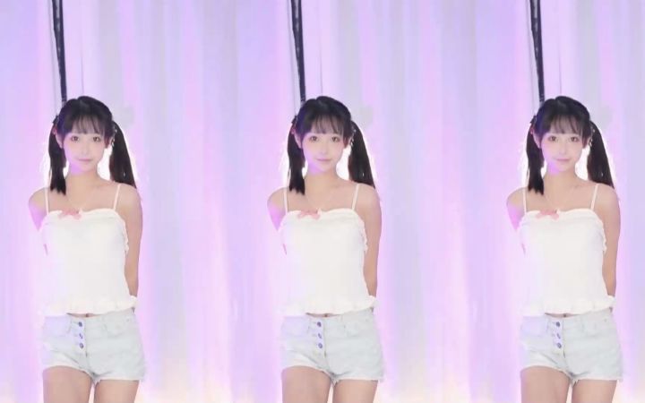 【鱼子酱】《大摆锤》白色常服版 直播跳舞录屏截图