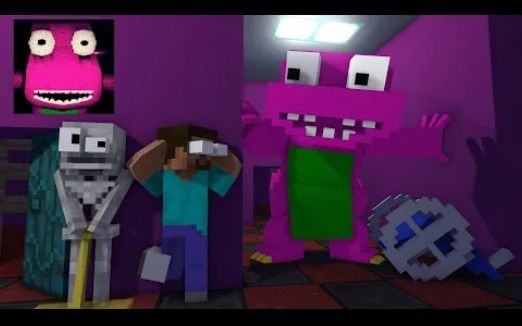 怪物学院1730集丨Barney Horror Challenge丨我的世界动画截图