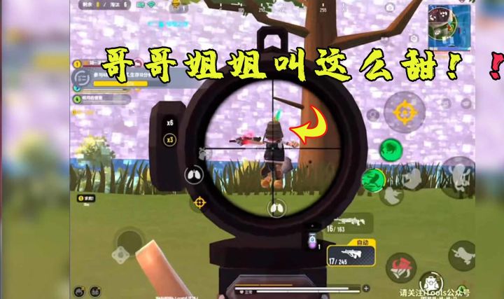 香肠派对：哥哥姐姐叫这么甜？这个队友为了吃鸡够心机呀！截图