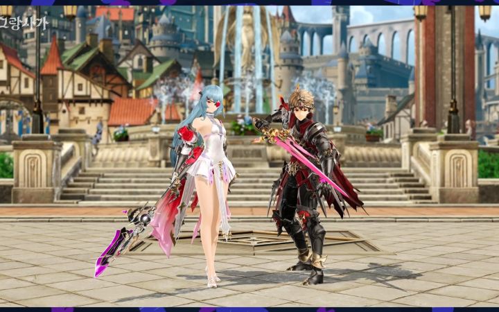 NPIXEL网游《Gran Saga》Lina与Harol的新年武器预告截图