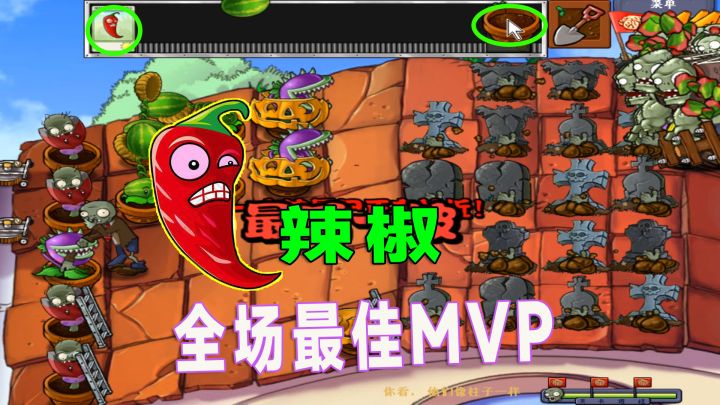 植物大战僵尸：资源有限植物一种就一列，火爆辣椒很关键截图