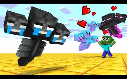 MC怪物学院动画丨Baby Wither skeleton Three Heads丨我的世界动画截图