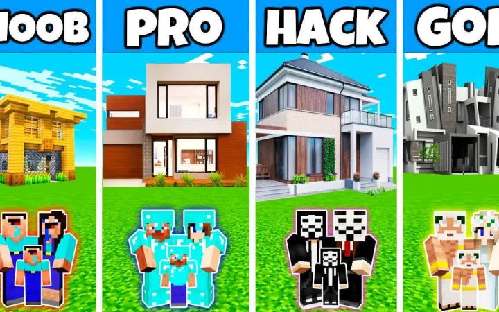【搬运】休闲美容院建造挑战赛--新手VS职业选手VS黑客VS上帝 by Noobas - Minecraft截图