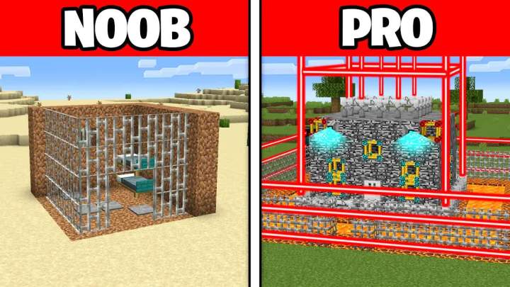 Minecraft NOOB vs PRO 最安全的监狱建造挑战截图
