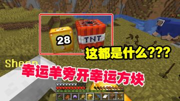 我的世界匠魂33：谁说的在幸运羊旁开幸运方块，会出好东西？
