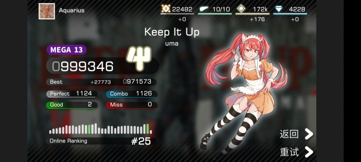 【娱乐向】高！速！疾！驰！keep it up MEGA难度FC手元截图
