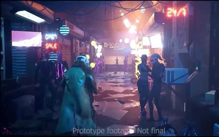 赛博朋克风游戏《警戒2099》5分钟演示截图