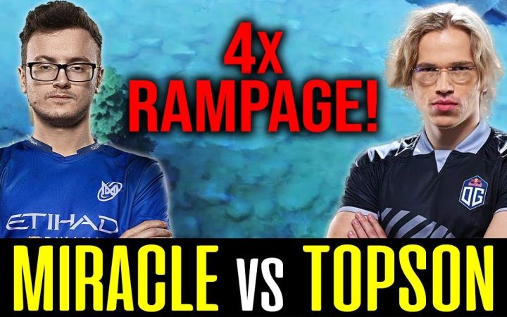 Topson 弧光守卫者 vs Miracle 矮人火枪手4次暴走时刻 谁是第一炮台?截图