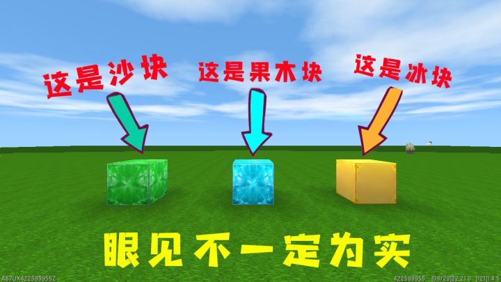 迷你世界:眼见不一定为实,土块其实是一个钻石,冰块其实是一个图腾截图