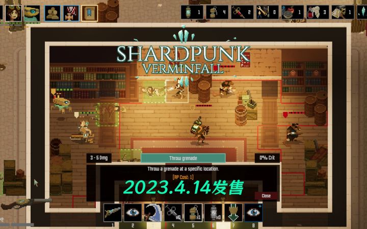 XCOM+暗黑地牢,带领一群人生存逃亡!回合战略+RPG+经营《Shardpunk: Verminfall》预计4月14日发售,现已开放试玩版截图