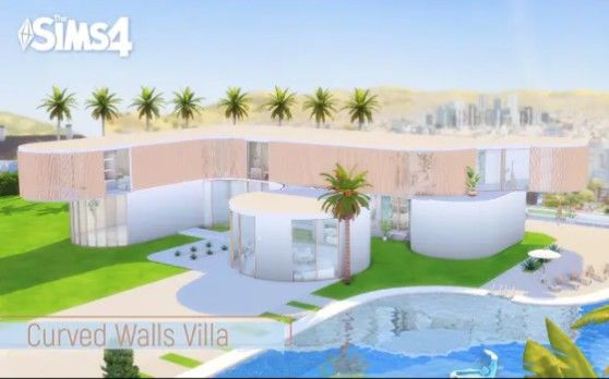 【模拟人生4速建|搬运|附链接|64×64|nocc】Curved Walls Villa截图