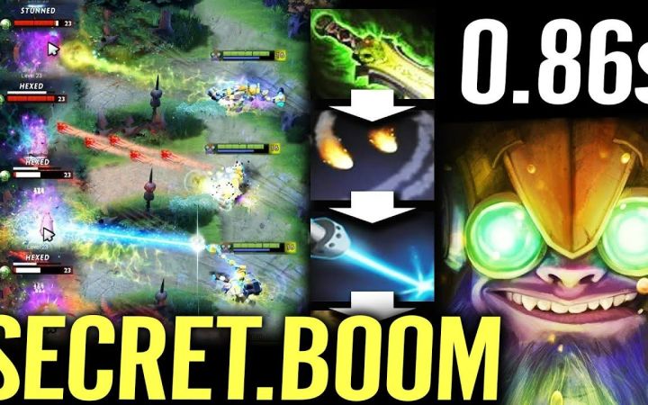 Secret.BOOM中单修补匠,跳刀希瓦虚灵刀无解肥VS中单海民【DOTA2】截图