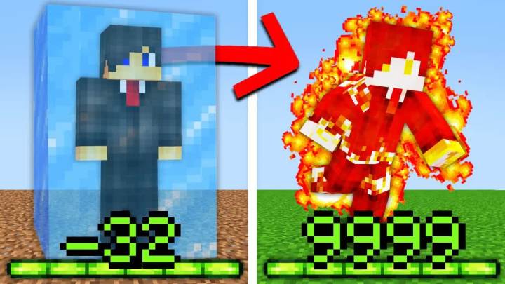Minecraft，但你的XP =你的温度…截图