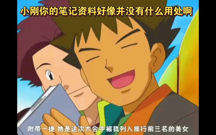 精灵宝可梦 小刚你的笔记资料好像并没有什么用处啊截图