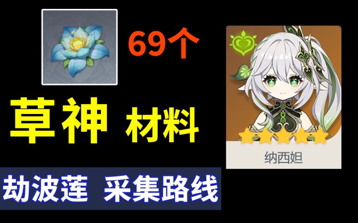 提前准备!草神 突破材料 劫波莲,高效采集路线!跟着我跑吧!~~截图