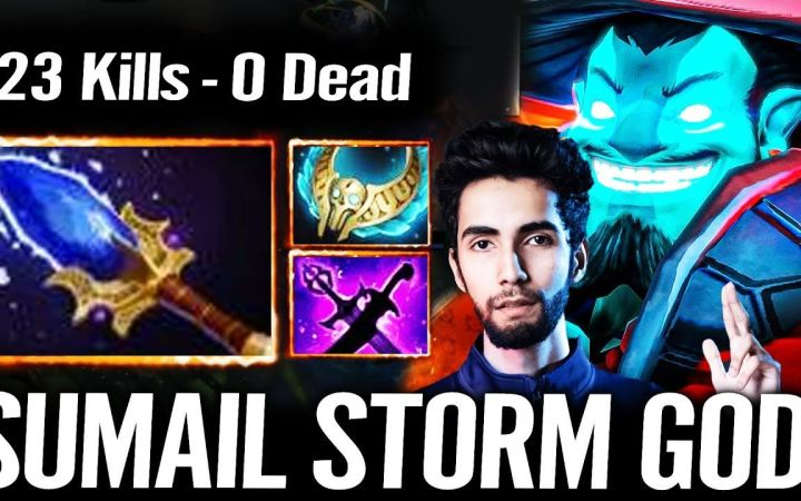 Sumail如战神一样的中单蓝猫打出23-0【DOTA2 7.33】截图