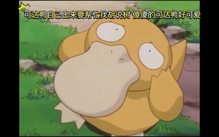 精灵宝可梦 哈哈哈 可达鸭自己出来要帮忙找胡说树 傻傻的可达鸭好可爱截图