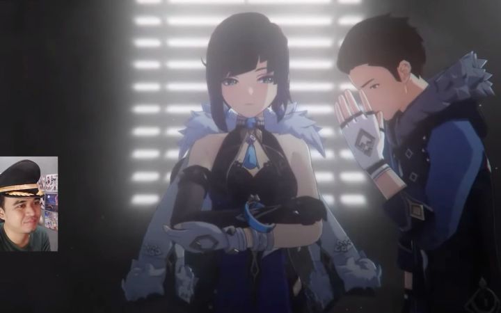 【原神】老外崩坏3玩家看原神角色演示「夜兰：晦雨幽客行」反应截图