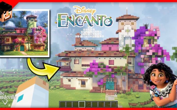 我的世界|建一个魔法满屋Minecraft Tutorial Disney Encanto 🏰截图