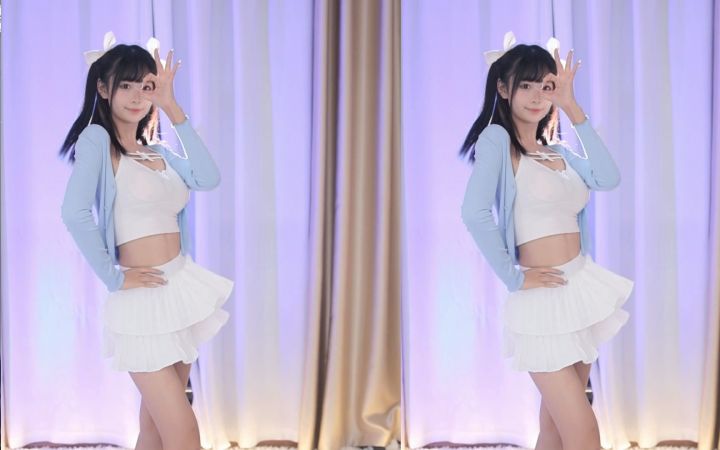 【鱼子酱】《Girls》白色常服版 直播跳舞录屏截图