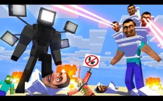 MC怪物学院动画丨巨型马桶人 VS 电视人boss和监控人的挑战丨我的世界动画