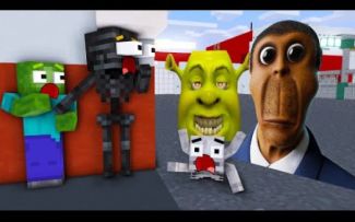 怪物学院1686集丨Obunga & Curse Face Challenge贴图生物挑战丨我的世界动画