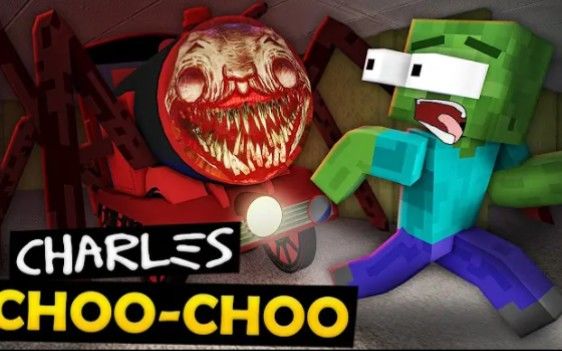 怪物学院第1838集丨choo choo Charles Horror Challenge丨我的世界动画截图