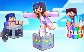 【Aphmau】我的世界|方块生存TRAPPED On Custom ONE BLOCKS In Minecraft!
