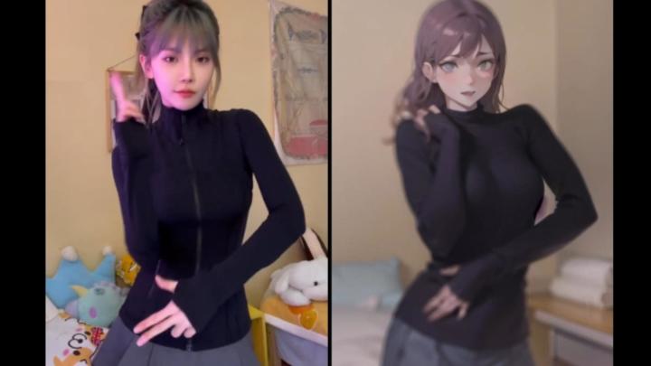 【Ai视频】周姐摇,但是二次元截图