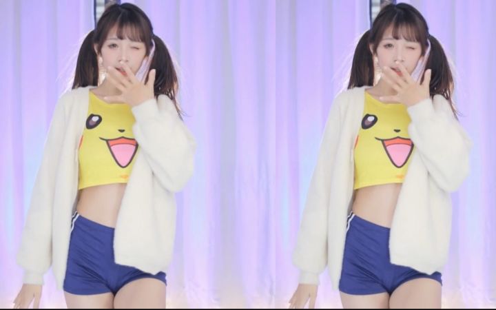【鱼子酱】《4》皮卡丘套装 直播跳舞录屏截图