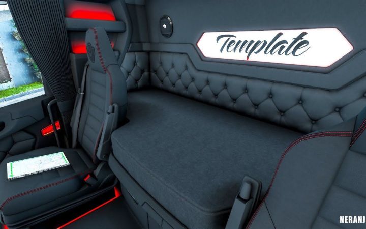 【YouTube】欧卡2mod_熏黑的V8 NextGen S & R内饰|BlackedOut V8 NextGen S & R Interior *FREE截图