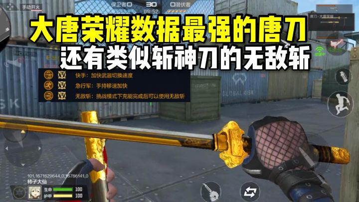 大唐荣耀是数据最强的唐刀,还有类似斩神刀的无敌斩!截图