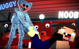 【craftronix】MC我的世界动画丨新的拥抱 huggy Wuggy 对 NOOB菜鸟!-恐怖游戏挑战(波比的游戏时间第一章)丨我的世界动画