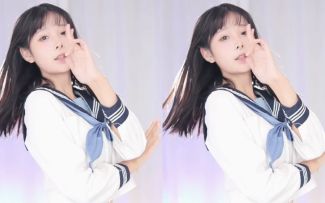 【鱼子酱】《紫光夜》明日酱的水手服版 直播跳舞录屏